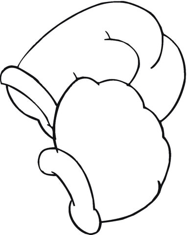 Boxing Gloves  Coloring Page